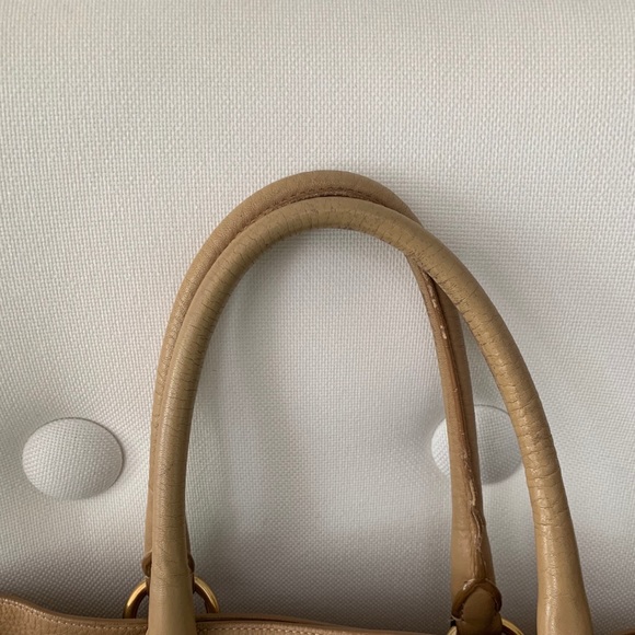 Authentic Tan Leather Prada Handbag - Picture 11 of 13